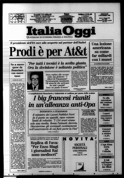 Italia oggi : quotidiano di economia finanza e politica